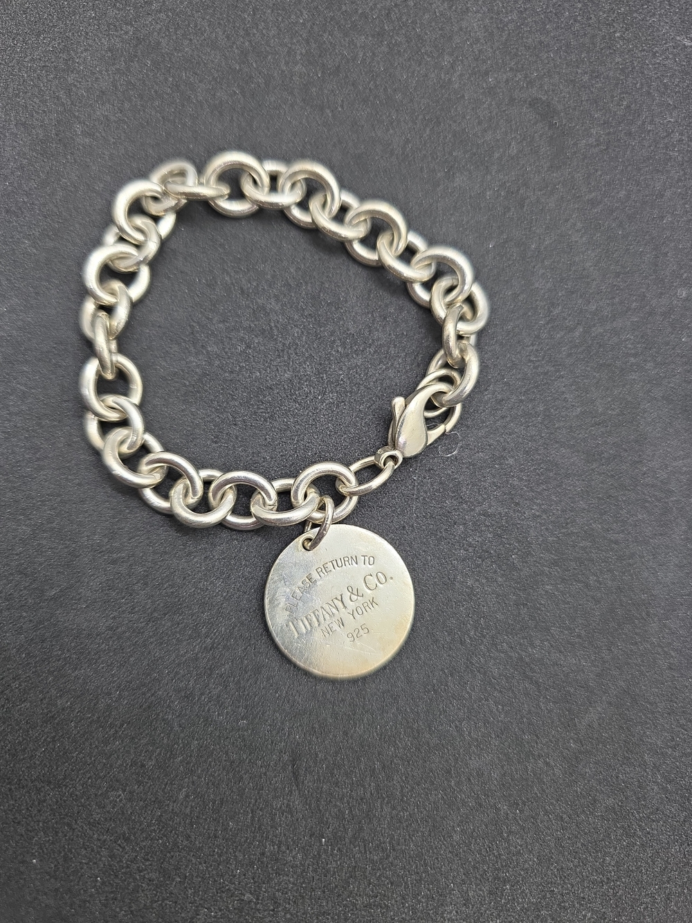 0Tiffany & Co. Sterling Silver Tag Link Bracelet - Silver
